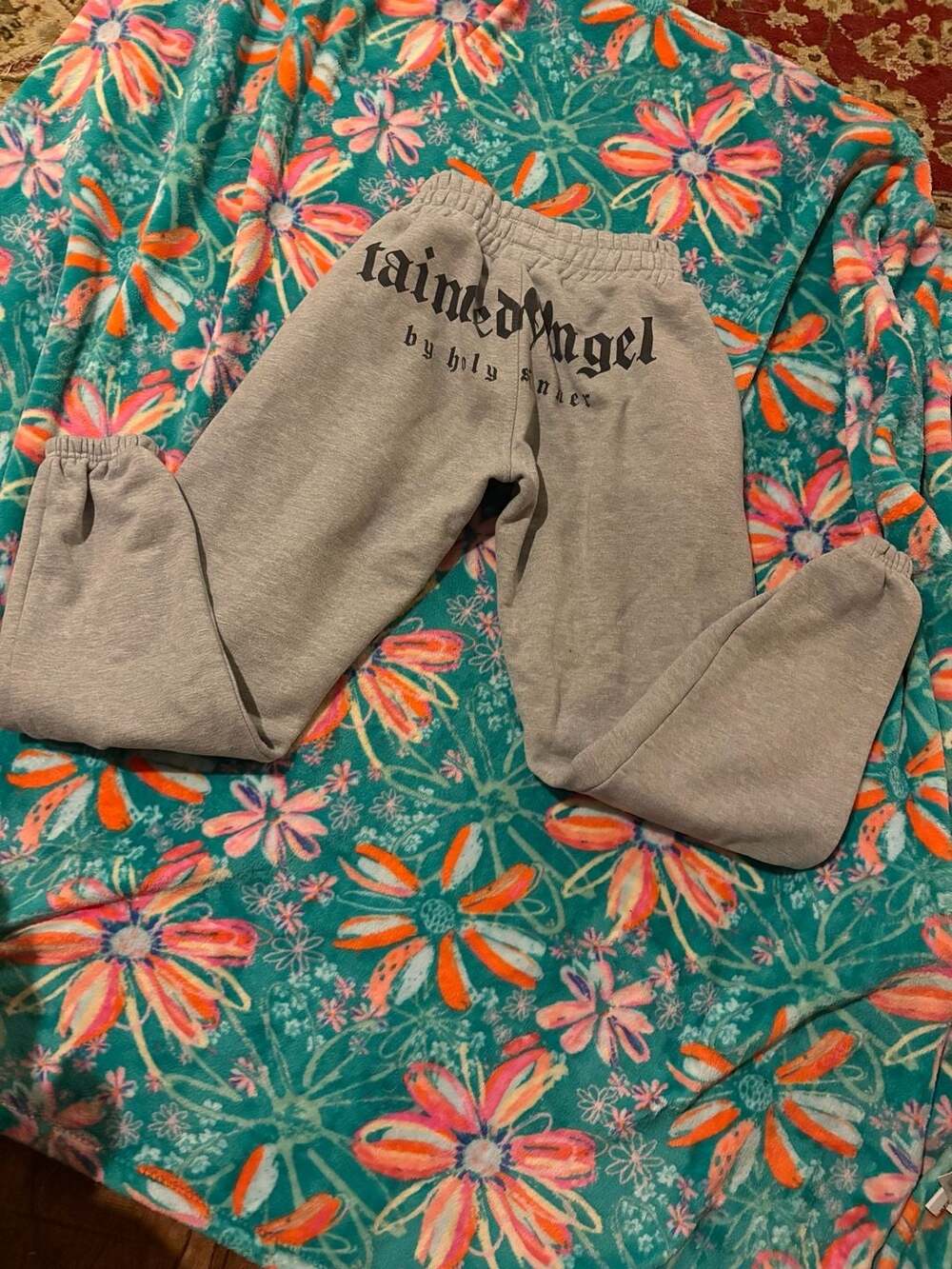 Tainted Angel by Holy Sinner Heather Grey Jogger Sweatpants